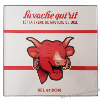 Dessous de Plat LA VACHE QUI RIT rouge et blanc