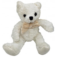 Peluche doudou ours blanc ultra doux style rétro vintage