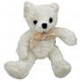 Peluche doudou ours blanc ultra doux style rétro vintage