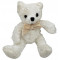 Peluche doudou ours blanc ultra doux style rétro vintage