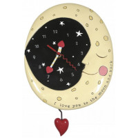 Horloge LUNE "I love you" à balancier Allen designs