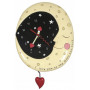 Horloge LUNE "I love you" à balancier Allen designs