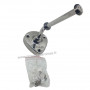 Porte Savon rotatif mural inox argent
