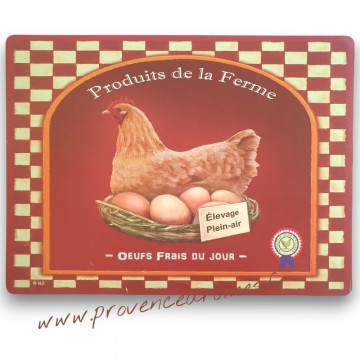 Set de table vintage Produits de la Ferme – Œufs Frais du Jour I & S Collection
