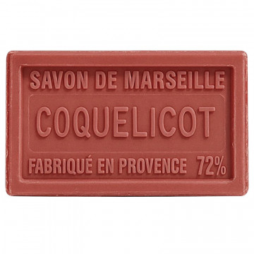 Savon COQUELICOT au beurre de karité 100 gr Savon de Marseille Pur végétal