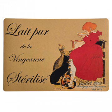 Set de table Lait pur stérilisé de la Vingeanne – Décoration rétro vintage affiche publicitaire