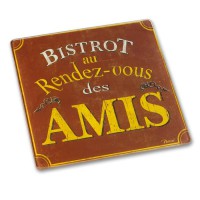 Dessous de Plat " Bistrot au Rendez vous des Amis " Natives déco rétro vintage