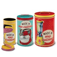  Set de 3 Boîtes alimentaires " Made in ma cuisine " Natives