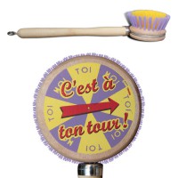 Brosse vaisselle C'est à ton tour Natives déco rétro vintage humoristique