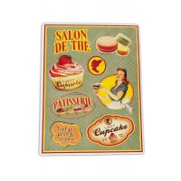 Plaque Petits Magnets Deco " Lady Cupcake " Native déco rétro vintage
