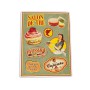 Plaque Petits Magnets Deco " Lady Cupcake " Native déco rétro vintage