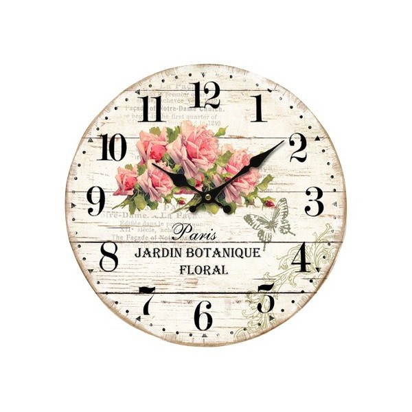 Horloge " Roses Jardin Botanique Floral " déco rétro ...