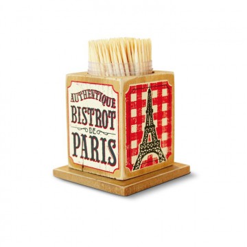 Boîte à Cure-dents " Bistrot de Paris " Natives déco rétro et vintage