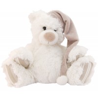 Peluche Ours blanc avec Bonnet