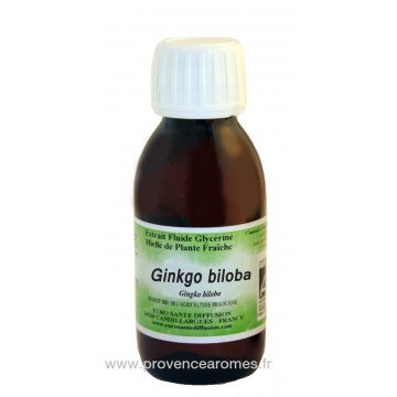 GINKGO BILOBA BIO Extrait fluide Glycériné miellé Phytofrance Euro Santé Diffusion