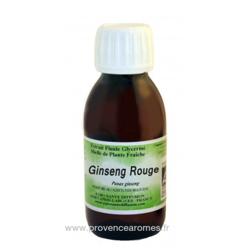 GINSENG ROUGE BIO Extrait fluide Glycériné miellé Phytofrance Euro Santé Diffusion