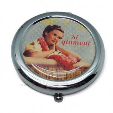 Miroir de poche SI GLAMOUR déco rétro et vintage Natives