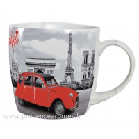 Mug PARIS 2CV (deux chevaux) déco rétro