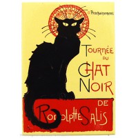 Magnet plaque TOURNÉE DU CHAT NOIR de Rodolphe Salis