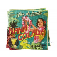 Serviettes en papier NANA COLADA Natives déco rétro vintage