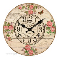 Horloge Pendule En Bois Theme Gros Bouquet De Lavande et Romarin Intitul/é Lavande Provence PRODUIT PROVENCAL