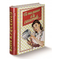 Livre boîte pour fiches recettes À LA CASSEROLE Natives déco rétro et vintage