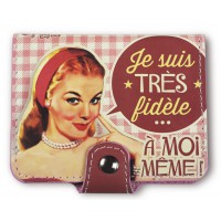 Porte-cartes FIDÈLE À MOI-MÊME Natives déco rétro vintage