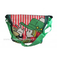 Sac à bandoulière fille casquette verte vintage Lara Ethnics