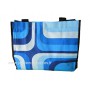 Sac Cabas motif seventies Bleu vintage Lara Ethnics