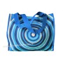 Sac Cabas motif Cercles psychédéliques seventies Bleu vintage Lara Ethnics