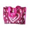 Sac Cabas motif Coeurs psychédéliques seventies Fushia vintage Lara Ethnics