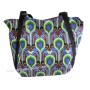 Sac Cabas motif psychédéliques seventies marron vert bleu vintage Lara Ethnics