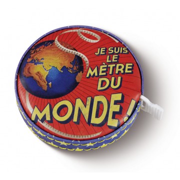 Mètre ruban rétractable "Je suis Mètre du Monde" Natives déco rétro et vintage