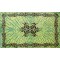 Tenture motif Tribal Tenture verte à franges 100 x 160 cm