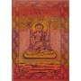 Tenture Bouddha Arbre de vie cuivre orangé à franges 100 x 160 cm