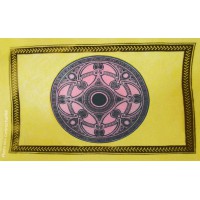 Tenture motif Mandala Tenture jaune et rosé à franges 100 x 160 cm