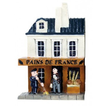 Magnet BOULAGERIE PAINS DE FRANCE Magnet mini maison en relief