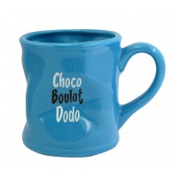 Mug CHOCO BOULOT DODO Mug bleu humoristique en céramique déformé