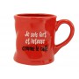 Mug Fort et Intense Mug rouge humoristique en céramique déformé