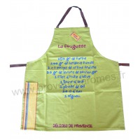 Tablier de cuisine La Fougasse Tablier en coton recettes du Sud