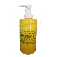 Distributeur de savon liquide jaune déco Trésors de Provence