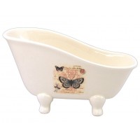 baignoire ancienne sabot céramique salle de bain Papillon déco rétro de Charme