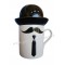 Mug Moustache, cravate et chapeau Melon