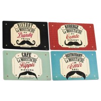 Set de Table Moustaches 4 sets Natives déco rétro et vintage
