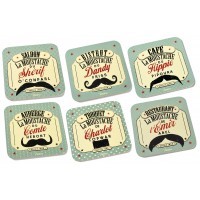 Dessous de verre MOUSTACHE Natives déco rétro vintage