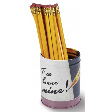 Pot à crayons BONNE MINE Natives déco rétro vintage humoristique