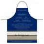 Tablier de cuisine LA RELIGIEUSE Tablier bleu en coton recettes de France