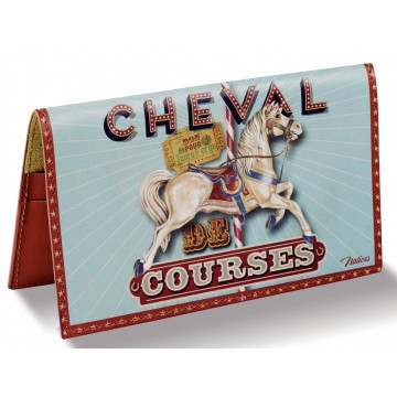 Porte chéquier CHEVAL DE COURSES Natives déco rétro vintage