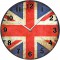 Horloge en verre UNION JACK déco rétro