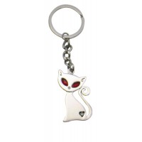 Porte clés Chat Chic porte-clé métal et strass